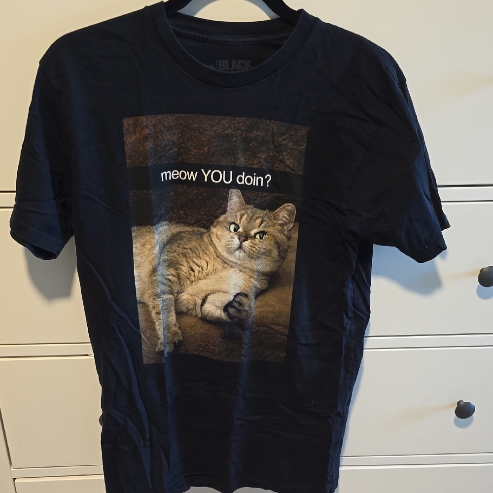 Black Matter Black Cat T-Shirt - Meow You Doin'?